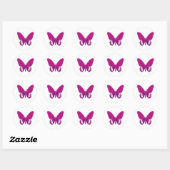 Stickers Papillon rose (Feuille)