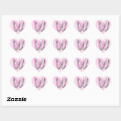 Stickers Papillon rose et blanc (Feuille)