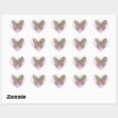 Stickers Papillon rose et or (Feuille)
