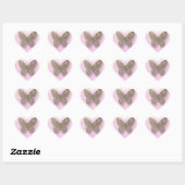 Stickers Papillon rose et or (Feuille)