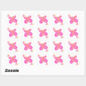 Stickers Papillon Rose Jaune_Fun (Feuille)