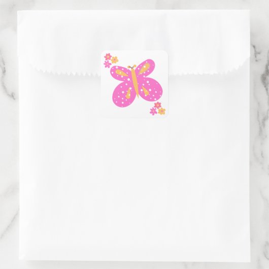 Stickers Papillon Rose Jaune_Fun (Sac)