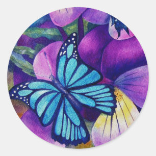 Stickers Papillons et Panseys