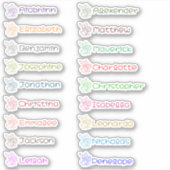 Stickers Pâques Bun Bun Custom Multiple Names (Devant)