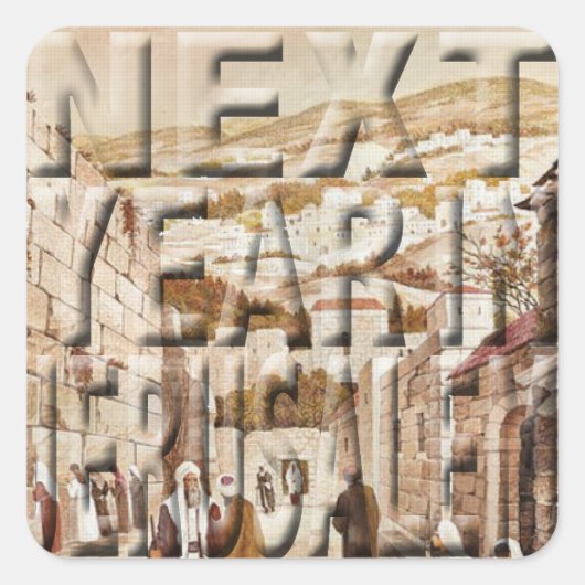 Stickers Pâques Carré "Jérusalem" (Devant)