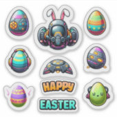 Stickers Pâques futuristes (Devant)