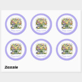 Stickers Pâques Panier fleuri (Feuille)