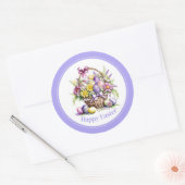 Stickers Pâques Panier fleuri (Enveloppe)
