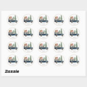 Stickers Parc national étiquette rond (Feuille)