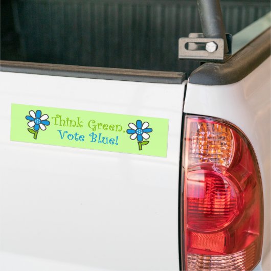Stickers pare-chocs bleu Votes Vert (Sur camion)