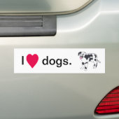 Stickers pare-chocs de chien tacheté noir et blanc (En voiture)