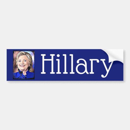 Stickers pare-chocs Hillary Clinton Portrait (Devant)