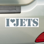 Stickers pare-chocs I Luv Jets (En voiture)