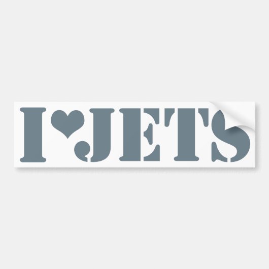 Stickers pare-chocs I Luv Jets (Devant)