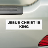 Stickers pare-chocs "Jésus Christ est roi" (En voiture)