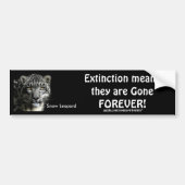 Stickers pare-chocs LEOPARD NEIGE EN DANGER (Devant)