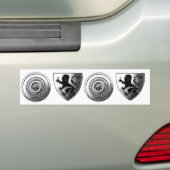 Stickers pare-chocs médiéval boucliers (En voiture)