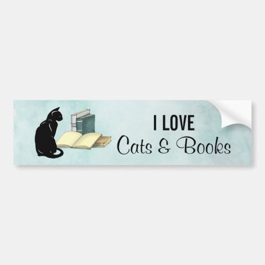 Stickers pare-chocs pour chats et livres (Devant)