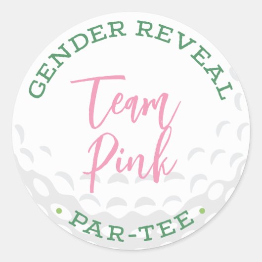 Stickers Pari-Tee Reveve Golf Genre - Team Pink (Devant)