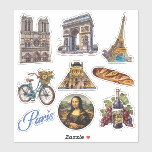 Stickers Paris (Feuille)