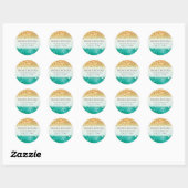 Stickers Parties scintillant arc-en-ciel - Turquoi (Feuille)