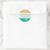 Stickers Parties scintillant arc-en-ciel - Turquoi (Sac)