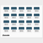 Stickers Parties scintillant Chevron bleu (Feuille)