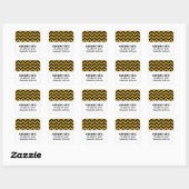Stickers Parties scintillant Chevron Jaune (Feuille)