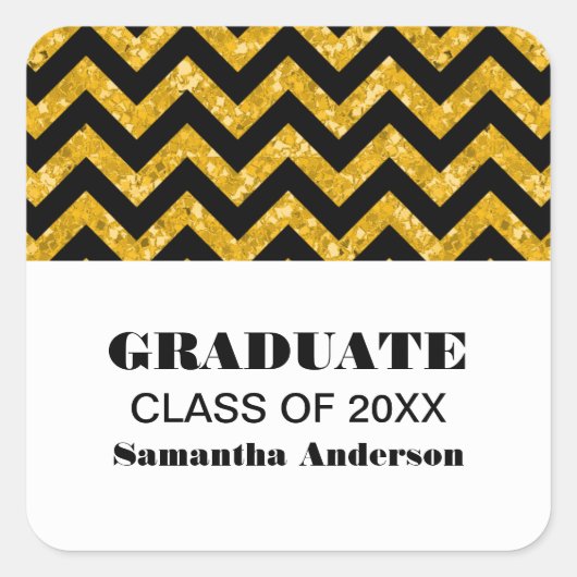Stickers Parties scintillant Chevron Jaune (Devant)