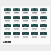 Stickers Parties scintillant Chevron Turquoise (Feuille)