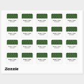 Stickers Parties scintillant Chevron Vert Mariage (Feuille)