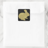Stickers Parties scintillant d'or Silhouette Lapin (Sac)