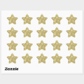 Stickers Parties scintillant en forme d'étoile d'o (Feuille)