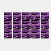 Stickers Parties scintillant en or violet avec nom (Feuille)