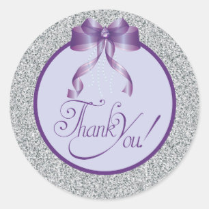 Stickers parties scintillant et Bow, Merci