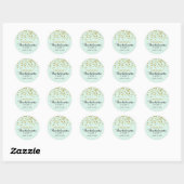 Stickers Parties scintillant Mint Gold Confetti Ba (Feuille)