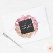 Stickers Parties scintillant Pink/Bronze Tropical (Enveloppe)