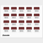 Stickers Parties scintillant Red Chevron (Feuille)