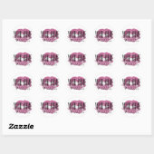Stickers Parties scintillant rose brillant (Feuille)