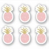 Stickers Parties scintillant rose et or (Devant)
