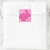 Stickers Parties scintillant rose Silhouette Lapin (Sac)