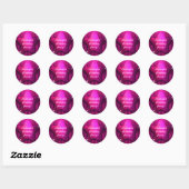 Stickers Parties scintillant rose Star Birthday Pa (Feuille)