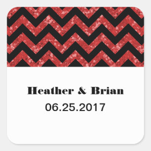 Stickers Parties scintillant rouge Chevron