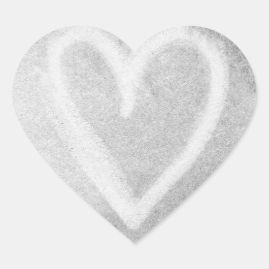 Stickers Pastel en forme de coeur en argent (Devant)