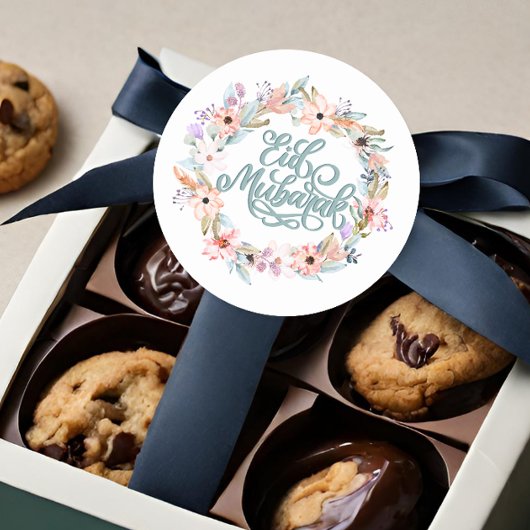 Stickers Pastel Floral Eid Moubarak
