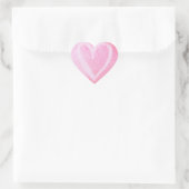 Stickers Pastel Rose en forme de coeur (Sac)