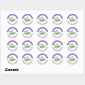 Stickers Pastel Teddy Bear Classique Rond (Feuille)