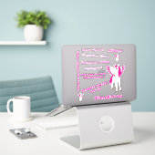 Stickers Patinage à aile rose (Ordinateur portable sur le bureau)