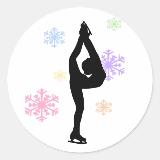 Stickers Patinage sur glace Arc en ciel (Devant)