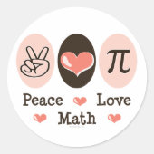 Stickers Peace Love Math (Devant)